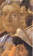 Sandro Botticelli White-haired man in group at right oil painting artist